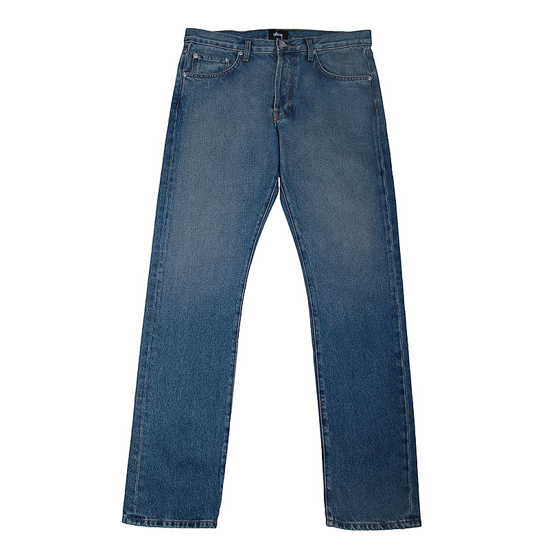 мужские синие джинсы Stussy USA Light Wash Denim Jeans 195018-light blue - цена, описание, фото 1